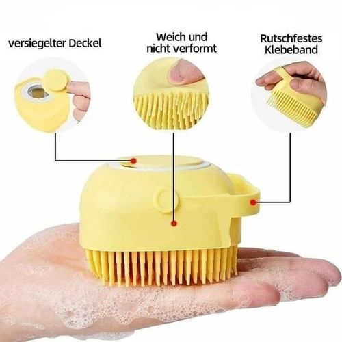 Bath Brush Massage Gloves Soft Safety Silicone Comb Pet Accessories