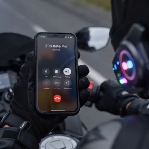 The new A1 motorcycle Bluetooth headset features stereo surround sound