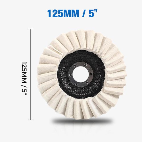 Wool felt polishing disc