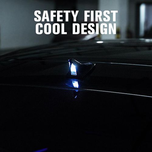 Solar Power Car Shark Fin Roof Antenna LED Flash Light