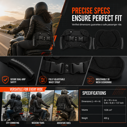 Motorcycle Passenger Grab Handle Belt