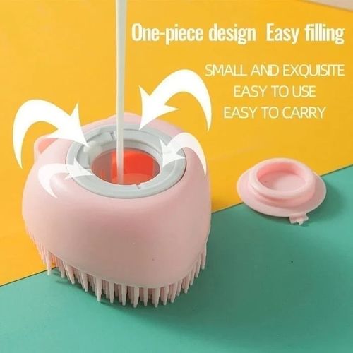 Bath Brush Massage Gloves Soft Safety Silicone Comb Pet Accessories