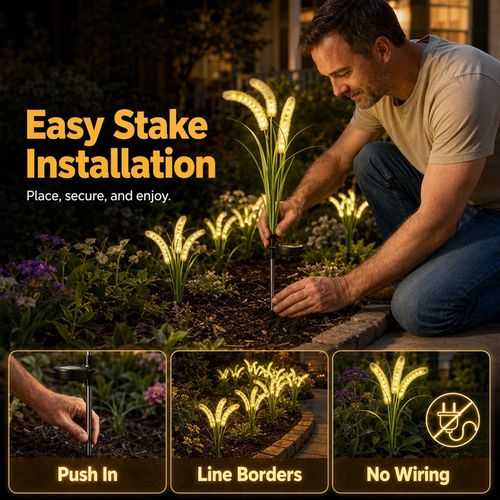 Decorative Solar Garden Lights in the Shape of a Foxtail