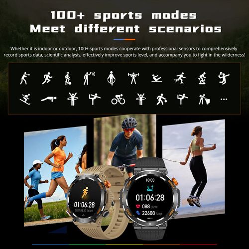 Waterproof sports and outdoor watch