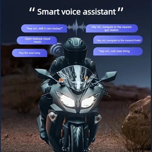 The new A1 motorcycle Bluetooth headset features stereo surround sound