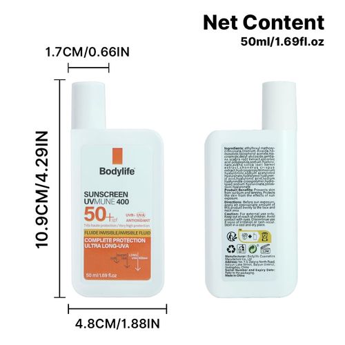 🔥HOT SALE🔥 COD！  Face Sunscreen SPF 50+, Broad Spectrum SPF + Antioxidants, For Sun Sensitive Skin, Oxybenzone Free 1.69fl.oz