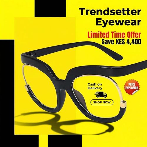 US Best Seller PC Anti-Blue Light Glasses 2025 Trendy Women Oversized Round Eyeglass Frames | Wholesale Eyewear | Kenya Hot Sale | Cash on Delivery (COD) Available