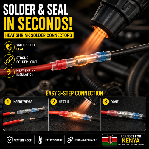 🔥HOT SALE🔥 COD！100PCS Heat Shrink Tubing with Adhesive — Pressure-Free Solder Ring Quick Connectors, Waterproof Wire Protection Sleeves, Heat-Insulated Terminals.Nairobi stock ships within 48H, delivered within 3days
