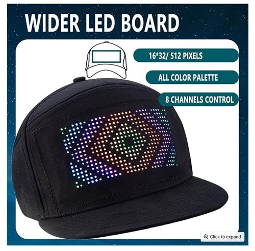 LED Bluetooth Display Cap Custom Text Animation Hat for Advertising Fashion and Events in Kenya