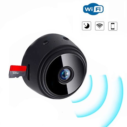 🔥HOT SALE🔥 COD！   Home Mini Camera, 1080P Wireless Camera, Indoor and Outdoor Puppy Pet Camera with Magnetic Back Cover, Support WiFi Connection for Home Office Yard (Black)