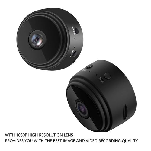 🔥HOT SALE🔥 COD！   Home Mini Camera, 1080P Wireless Camera, Indoor and Outdoor Puppy Pet Camera with Magnetic Back Cover, Support WiFi Connection for Home Office Yard (Black)