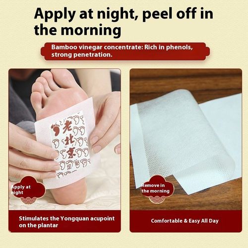 🔥HOT SALE🔥 COD！            50-Pack of Traditional Beijing Mugwort Foot Patches for Moisture-Wicking and Wellness, Bamboo Vinegar and Ginger Foot Patches