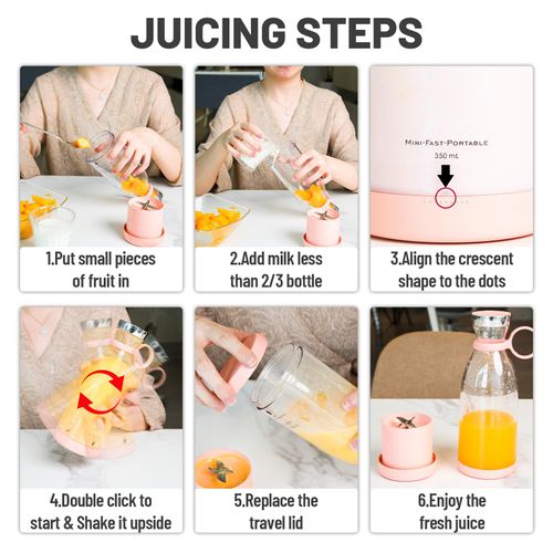🔥HOT SALE🔥 COD！  Household mini juice cup, a portable electric juice machine with a portable USB juicer cup. It can squeeze lemons, oranges, bananas, apples, grapes, etc.