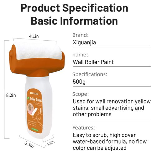 🔥HOT SALE🔥 COD！  Small Roller Brush Repair Kit, white water-based paint effortlessly repairs scratches and yellowing, leaving walls looking brand new
