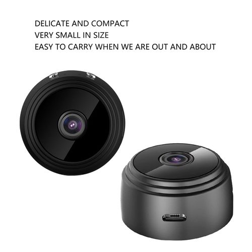 🔥HOT SALE🔥 COD！   Home Mini Camera, 1080P Wireless Camera, Indoor and Outdoor Puppy Pet Camera with Magnetic Back Cover, Support WiFi Connection for Home Office Yard (Black)