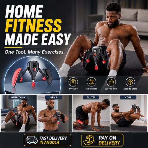 COD Angola Pay on Delivery Multifunctional Inner Thigh Trainer for Home Fitness, Adjustable Leg and Kegel Trainer with Smart Counter, 35KG Resistance, 360° Rotating Comfort Pads, Glutes Core Arms Workout Equipment, Portable Thigh Exerciser for Men and Women in Luanda Angola