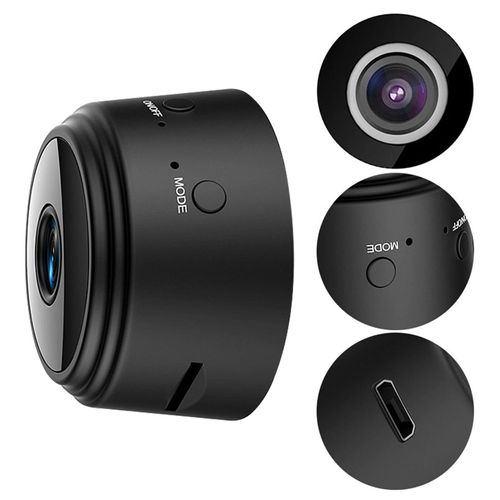 🔥HOT SALE🔥 COD！   Home Mini Camera, 1080P Wireless Camera, Indoor and Outdoor Puppy Pet Camera with Magnetic Back Cover, Support WiFi Connection for Home Office Yard (Black)