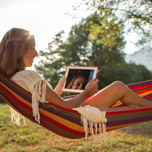 Custom Large Two Person Outdoor Beach Brazilian Swing Hammock for Patio Garden Camping Travel
