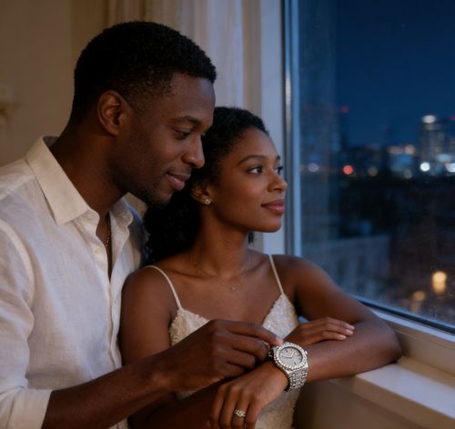 👨‍👩‍👧‍👦Starry Diamond-Encrusted Couple Watch Set😍