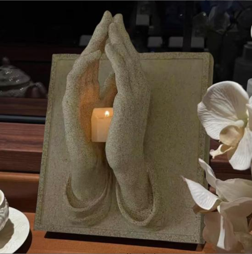 Cross-Themed Tealight Holder 🌟 Devotion + Warm Glow + Solace