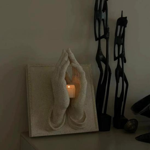 Cross-Themed Tealight Holder 🌟 Devotion + Warm Glow + Solace