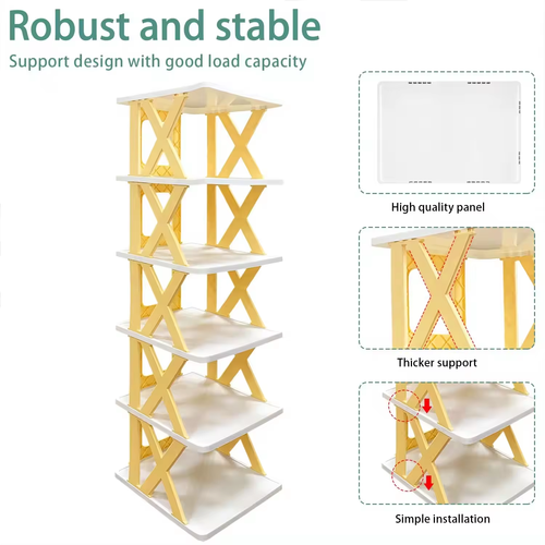 Simple and portable DIY shoe rack,