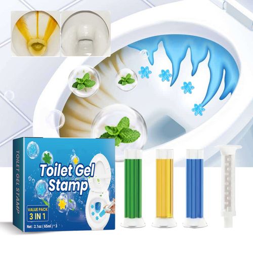 🔥🚽🌸Toilet Cleaning Gel Stamps🌸 3 Packs⏰42 Sheets 3 Months Fresh Floral Scent