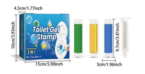 🔥🚽🌸Toilet Cleaning Gel Stamps🌸 3 Packs⏰42 Sheets 3 Months Fresh Floral Scent