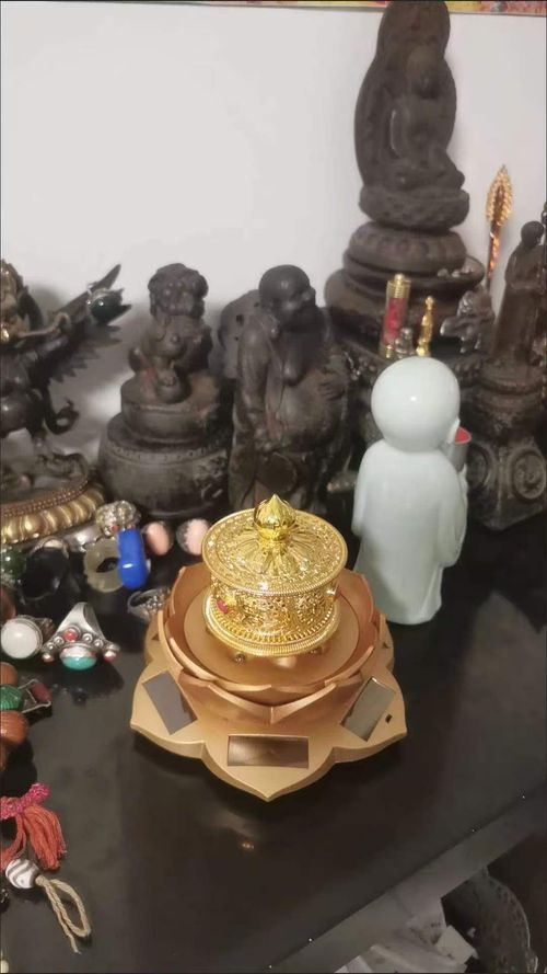 🔥🌞Solar-Powered Golden Prayer Wheel🙏🏻Illuminate Your Space with Continuous Blessings and Positive Energy🙏🏻