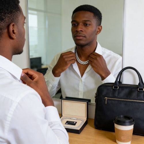 👨‍👩‍👧‍👦💎Premium Diamond-Encrusted Cuban Link Chain💫