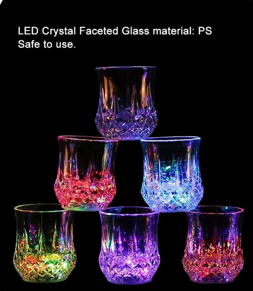 Light up Clear Plastic 7oz Transparent Crystal Pineapple LED Cups for Bar DJ Rave Christmas Party Drinking Decorations