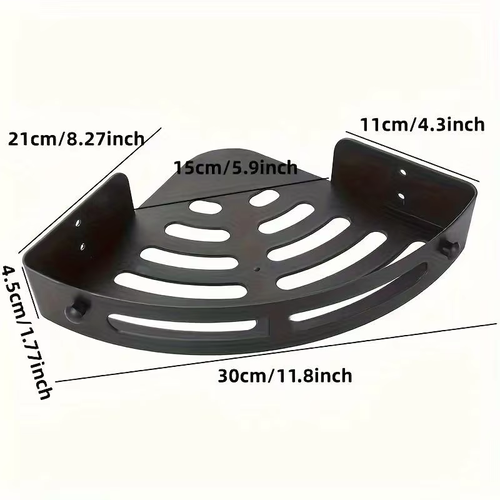 Light luxury and stylish, wall-mounted, no-drilling bathroom and washbasin storage rack with a double-layer suction cup design.