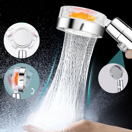 Propeller Driven Handheld Shower Head High Pressure Premium Turbo Fan Shower Head