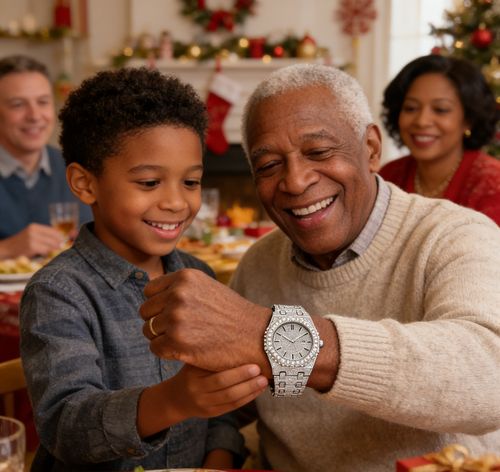 👨‍👩‍👧‍👦Starry Diamond-Encrusted Couple Watch Set😍