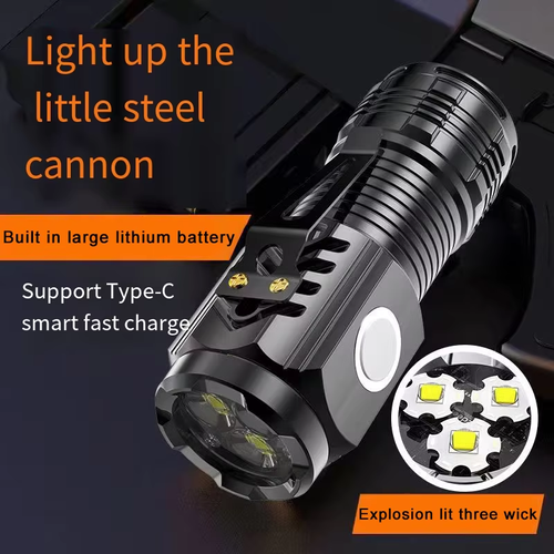 This best-selling, thumb-sized flashlight features a high-power ABS LED bulb, USB charging, zoom function, and an IP55 waterproof rating, making it ideal for emergencies, camping, night hunting, and other situations. 🎁Buy one, get one free!🎁