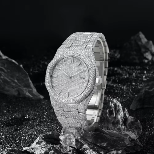 Diamond Iced Out Watch Automatic Movement Luxury Handmade Fully Ice Out Diamond Hip Hop Watches VVS Moissanite Watches for Men