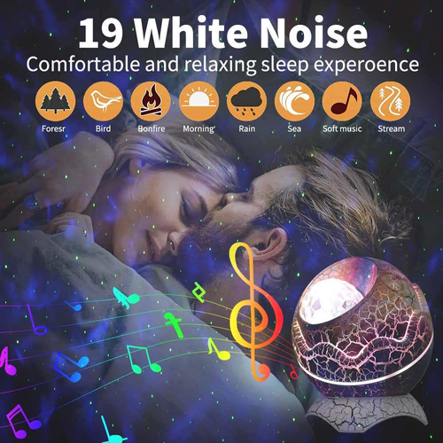 Star Projector Galaxy Projector LED Lights for Bedroom App Control Projector with Bluetooth Speaker and White Noise Night Light