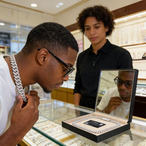 👨‍👩‍👧‍👦💎Premium Diamond-Encrusted Cuban Link Chain💫