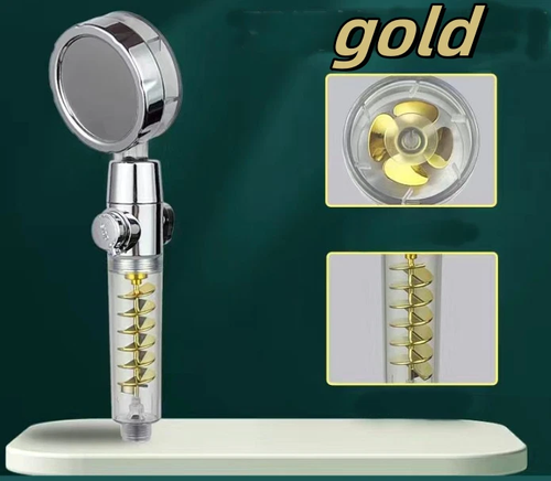 Propeller Driven Handheld Shower Head High Pressure Premium Turbo Fan Shower Head