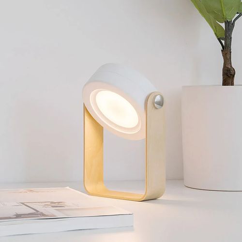 Creative Wooden Handle Telescopic Folding Led Touch Lamp Charging Night Light Reading Portable Lantern Lamp Home Christmas Decor