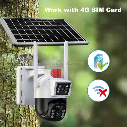 High-Quality Smart Solar Energy Saving Outdoor PTZ WIFI Camera with 4G SIM Card for Security, CCTV, and Network Surveillance