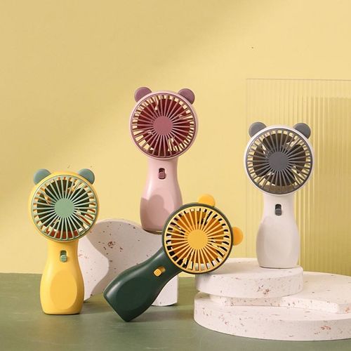 AL 2025 Fashion Summer Cute Mini Fan Portable USB Handheld Charging Small Fan with Lights