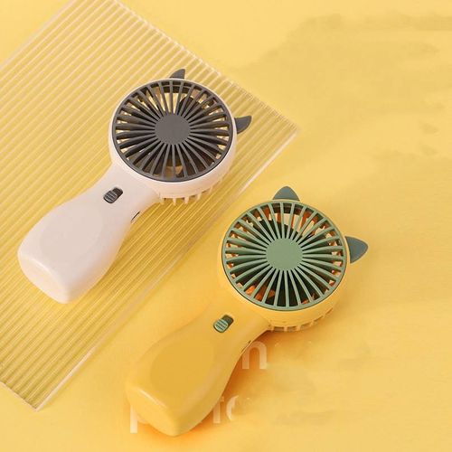AL 2025 Fashion Summer Cute Mini Fan Portable USB Handheld Charging Small Fan with Lights