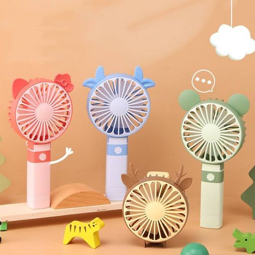 AL 2025 Fashion Summer Cute Mini Fan Portable USB Handheld Charging Small Fan with Lights