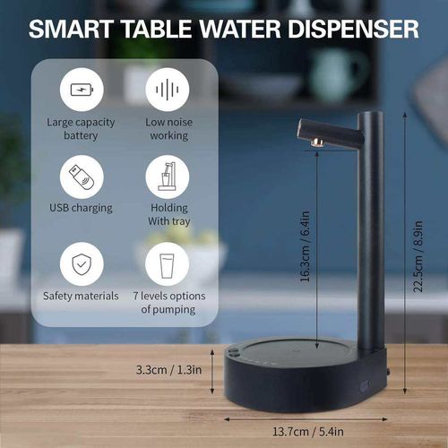 Portable Automatic Water Dispenser Wireless Electric Water Bottle Pump Usb Charging Desk Smart Table Water Dispenser