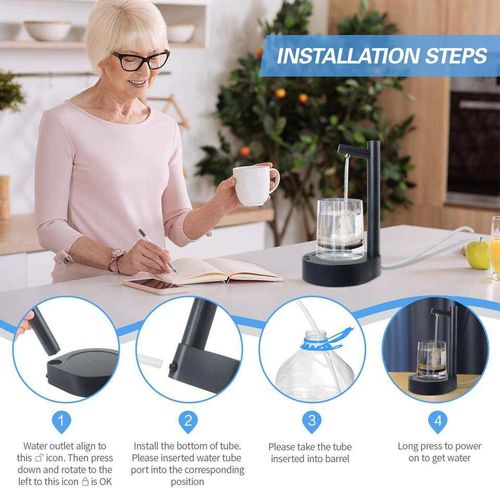 Portable Automatic Water Dispenser Wireless Electric Water Bottle Pump Usb Charging Desk Smart Table Water Dispenser