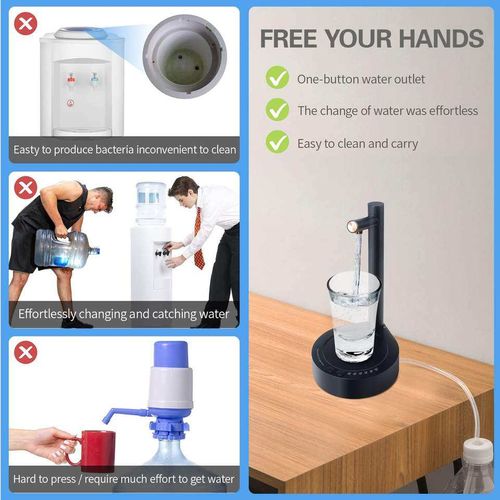 Portable Automatic Water Dispenser Wireless Electric Water Bottle Pump Usb Charging Desk Smart Table Water Dispenser