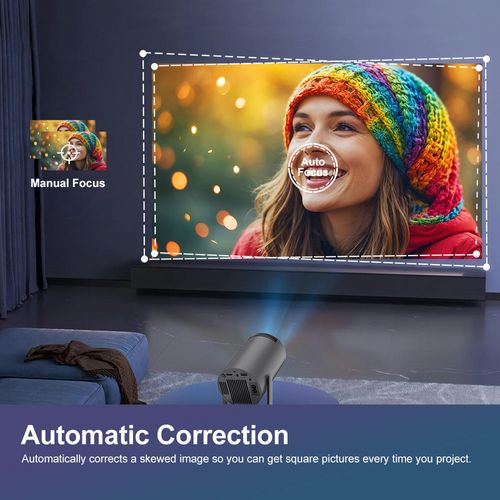 Topleo Mini Video Projector Game 1080p 1200 Lumens Brightness Projectors Outdoor HY300 4k Home Theater Video Projector