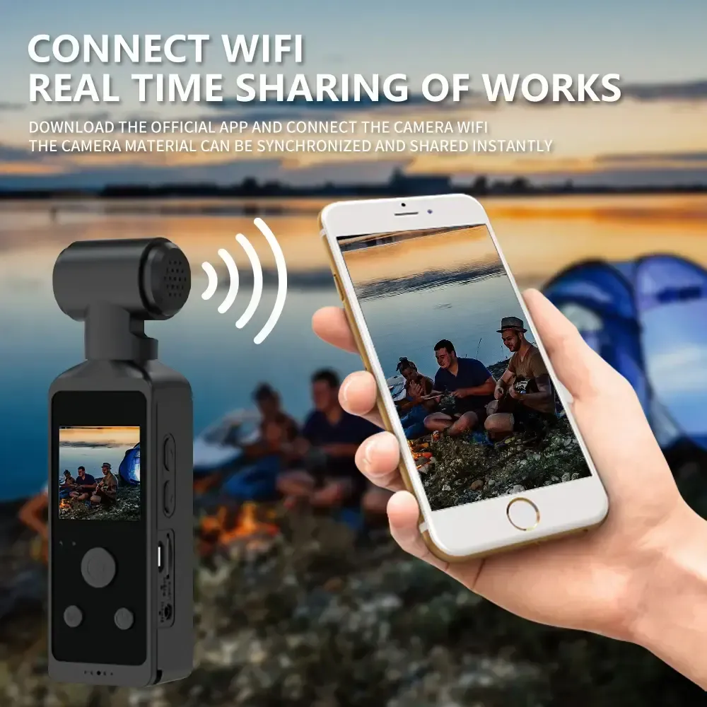Sports Pocket Action Camera, 270-Degree Rotation Creative Handheld Camera, Outdoor Sports Camera
