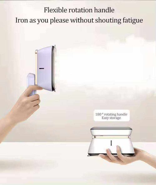 Foldable iron for both dry and wet use